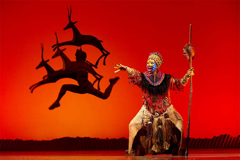 Vi ser to musicals i London Foto fra Lion King i London